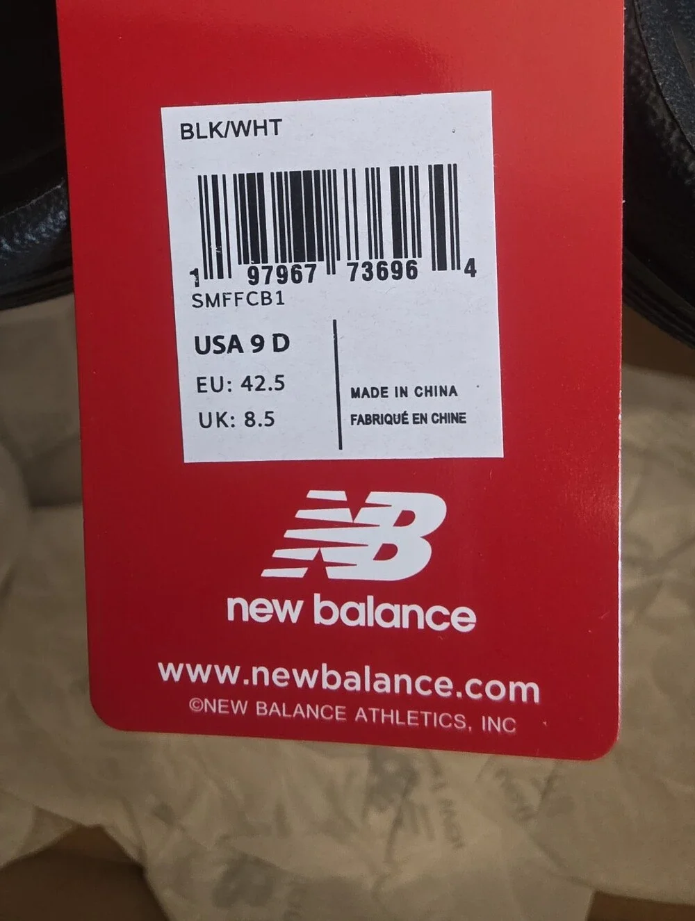 New Balance Black Slide Sandals with White Logo